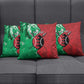 Personalized Kenya Maasai Shield Pillow Cover Green Red Kenyan Lion Half Style
