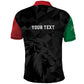 Personalized Kenya Maasai Shield Polo Shirt Green Red Kenyan Lion Half Style - African Pride