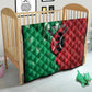 Personalized Kenya Maasai Shield Quilt Green Red Kenyan Lion Half Style - African Pride