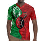 Personalized Kenya Maasai Shield Rugby Jersey Green Red Kenyan Lion Half Style - African Pride