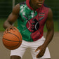 Personalized Kenya Maasai Shield Sleeveless Zip Hoodie Green Red Kenyan Lion Half Style - African Pride