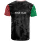 Personalized Kenya Maasai Shield T shirt Green Red Kenyan Lion Half Style - African Pride