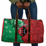Personalized Kenya Maasai Shield Travel Bag Green Red Kenyan Lion Half Style