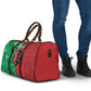 Personalized Kenya Maasai Shield Travel Bag Green Red Kenyan Lion Half Style