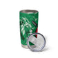 Personalized Kenya Maasai Shield Tumbler Cup Green Red Kenyan Lion Half Style - African Pride