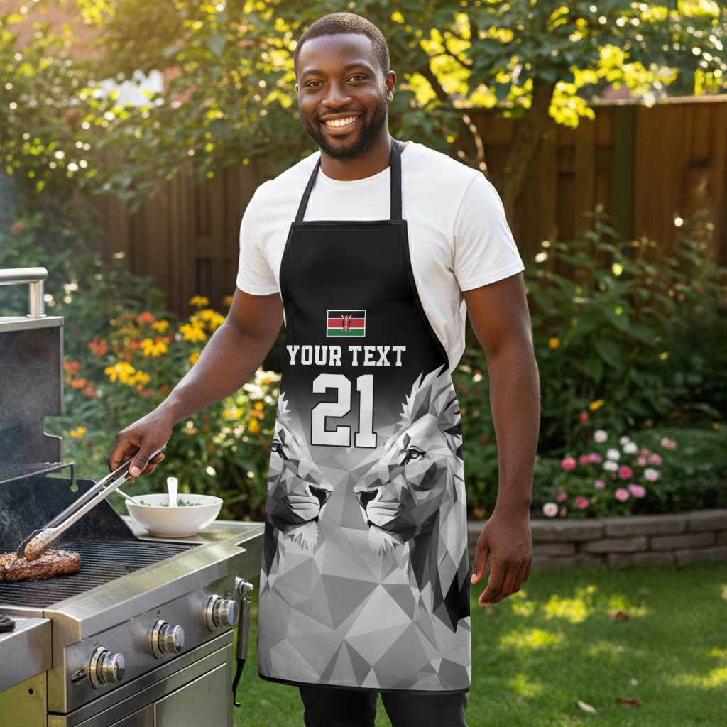 Custom Rugby Africa Kenya Apron Black Kenyan 22-23 Motif
