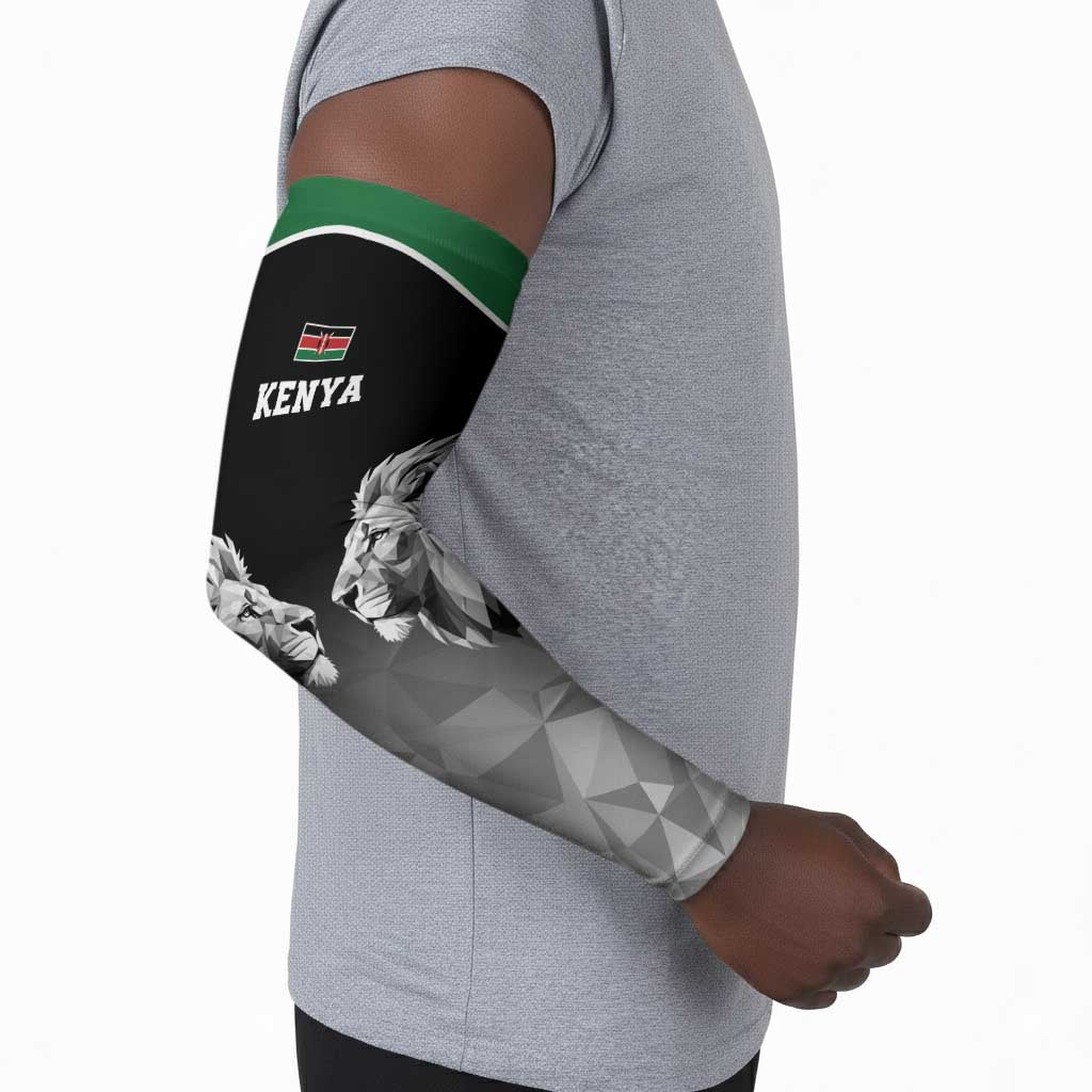 Custom Rugby Africa Kenya Arm Sleeves Black Kenyan 22-23 Motif