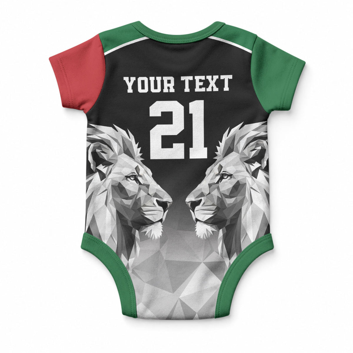 Custom Rugby Africa Kenya Baby Onesie Black Kenyan 22-23 Motif