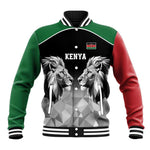 Custom Rugby Africa Kenya Baseball Jacket Black Kenyan 22-23 Motif - African Pride