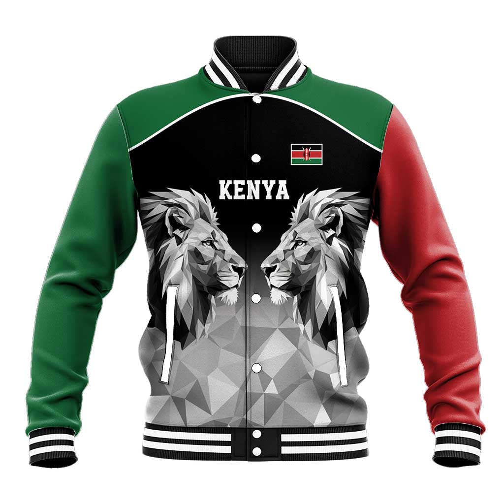 Custom Rugby Africa Kenya Baseball Jacket Black Kenyan 22-23 Motif - African Pride