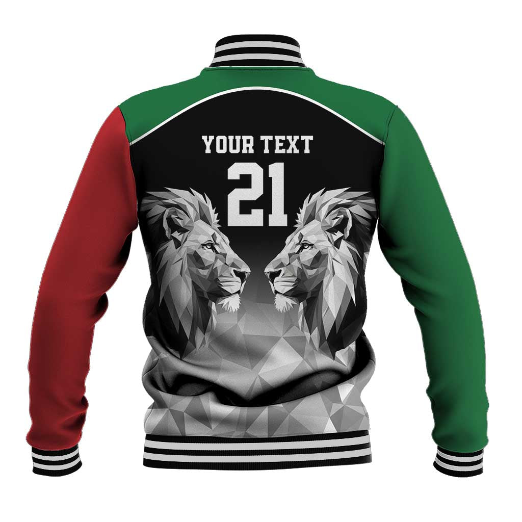 Custom Rugby Africa Kenya Baseball Jacket Black Kenyan 22-23 Motif - African Pride