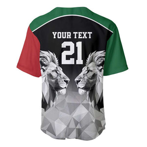 Custom Rugby Africa Kenya Baseball Jersey Black Kenyan 22-23 Motif - African Pride