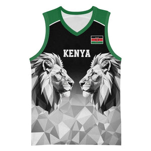 Custom Rugby Africa Kenya Basketball Jersey Black Kenyan 22-23 Motif LT9