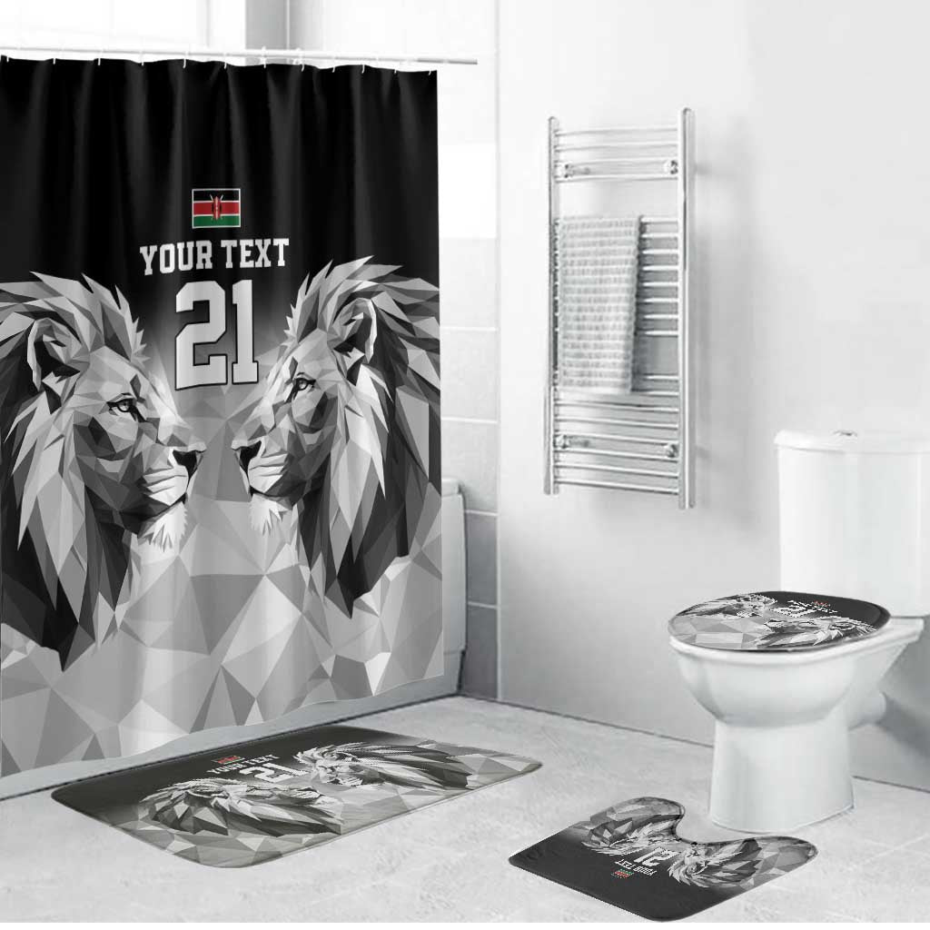 Custom Rugby Africa Kenya Bathroom Set Black Kenyan 22-23 Motif