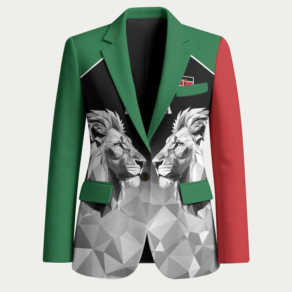 Custom Rugby Africa Kenya Blazer Black Kenyan 22-23 Motif