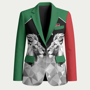 Custom Rugby Africa Kenya Blazer Black Kenyan 22-23 Motif