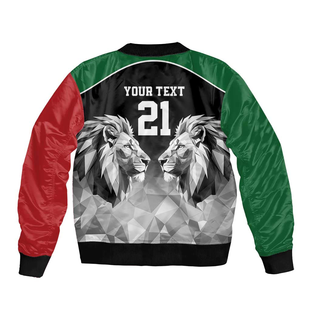 Custom Rugby Africa Kenya Bomber Jacket Black Kenyan 22-23 Motif - African Pride