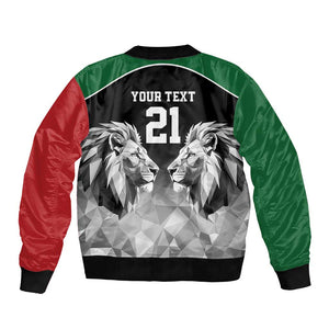 Custom Rugby Africa Kenya Bomber Jacket Black Kenyan 22-23 Motif - African Pride
