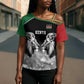 Custom Rugby Africa Kenya Cross Shoulder Shirt Black Kenyan 22-23 Motif