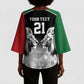 Custom Rugby Africa Kenya Kimono Sleeve Blouse Black Kenyan 22-23 Motif