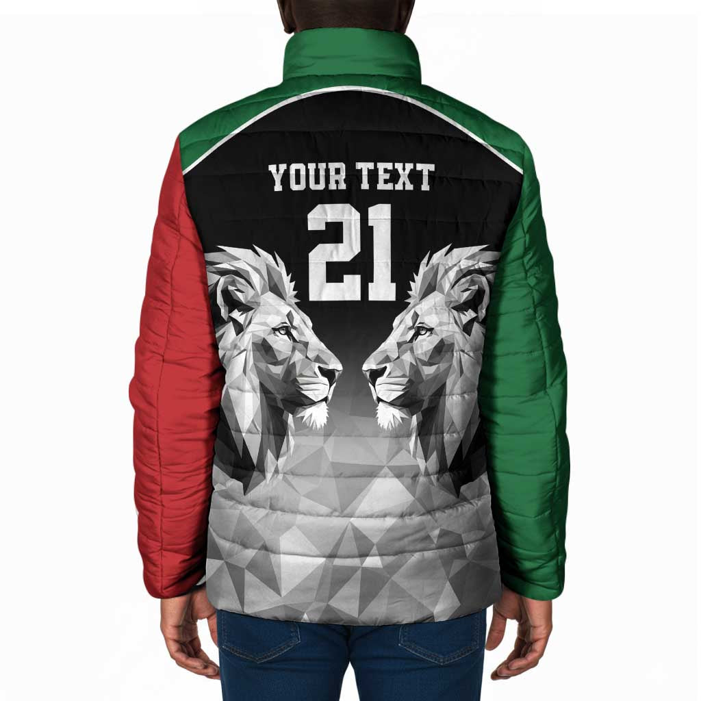Custom Rugby Africa Kenya Padded Jacket Black Kenyan 22-23 Motif