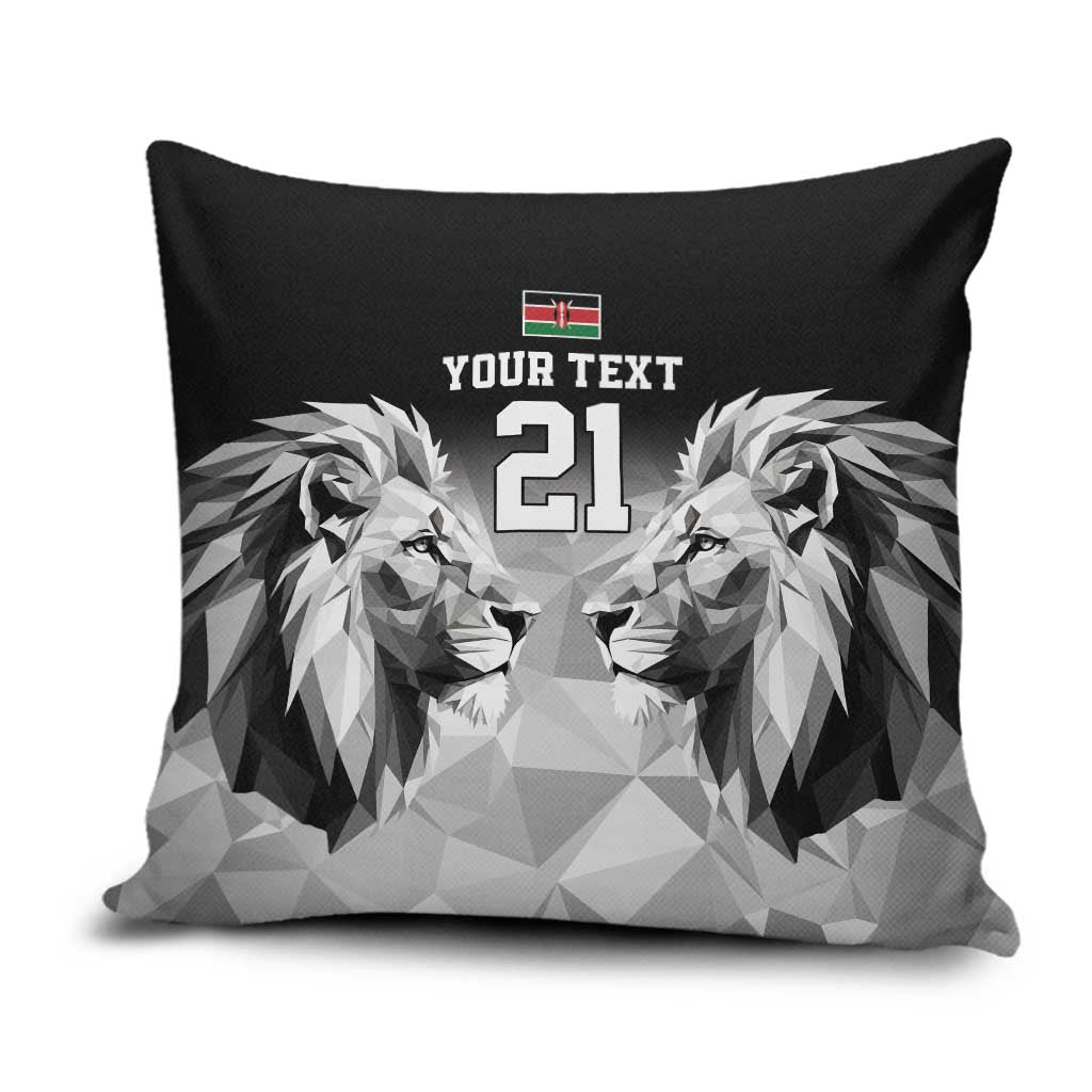 Custom Rugby Africa Kenya Pillow Cover Black Kenyan 22-23 Motif