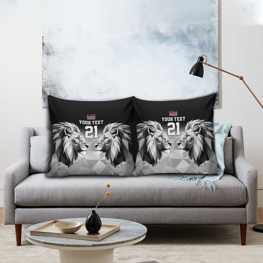 Custom Rugby Africa Kenya Pillow Cover Black Kenyan 22-23 Motif