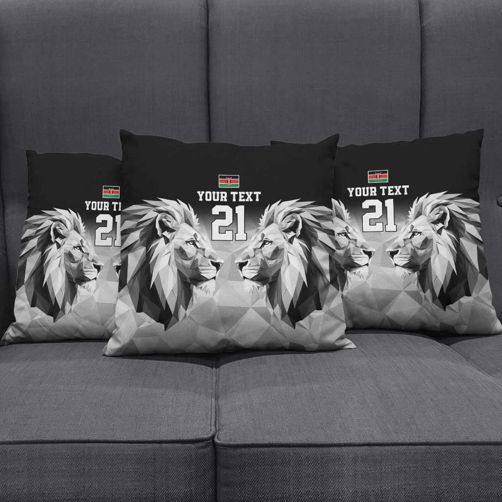 Custom Rugby Africa Kenya Pillow Cover Black Kenyan 22-23 Motif