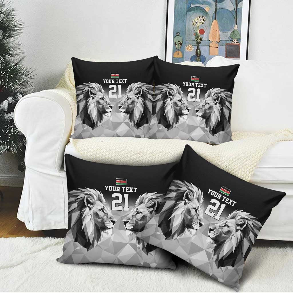 Custom Rugby Africa Kenya Pillow Cover Black Kenyan 22-23 Motif