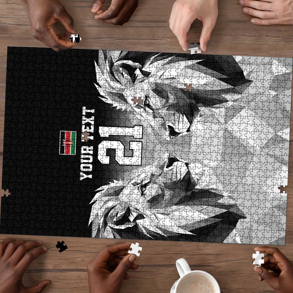 Custom Rugby Africa Kenya Puzzle Black Kenyan 22-23 Motif