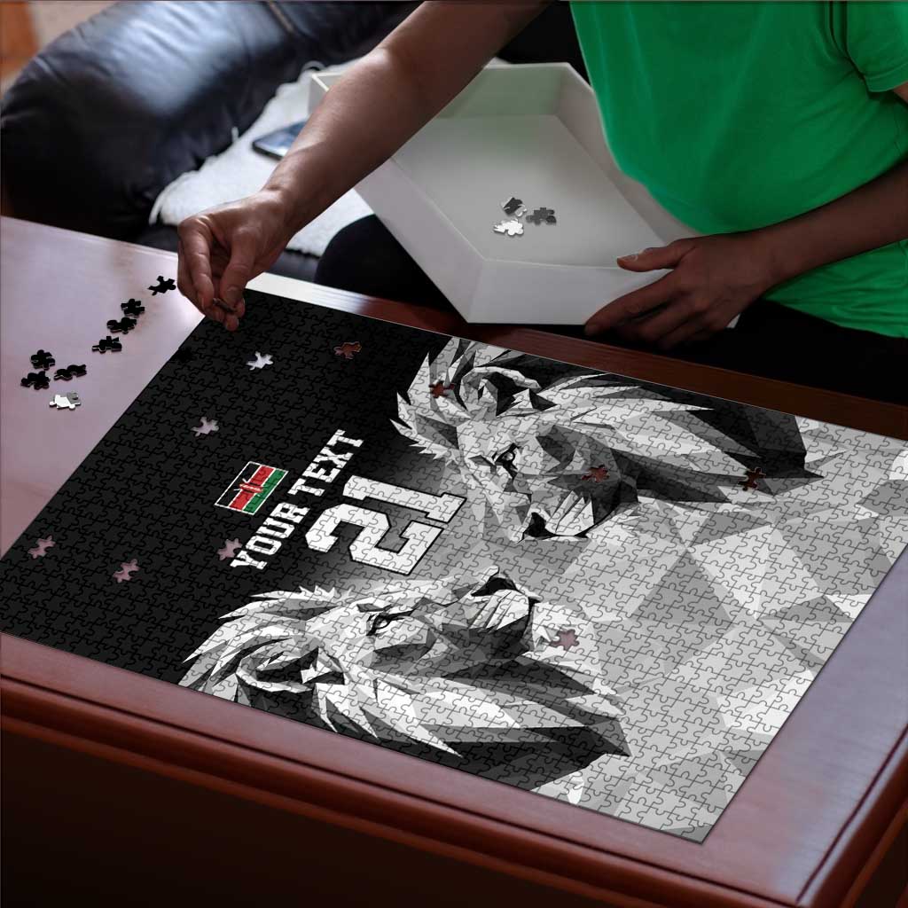 Custom Rugby Africa Kenya Puzzle Black Kenyan 22-23 Motif