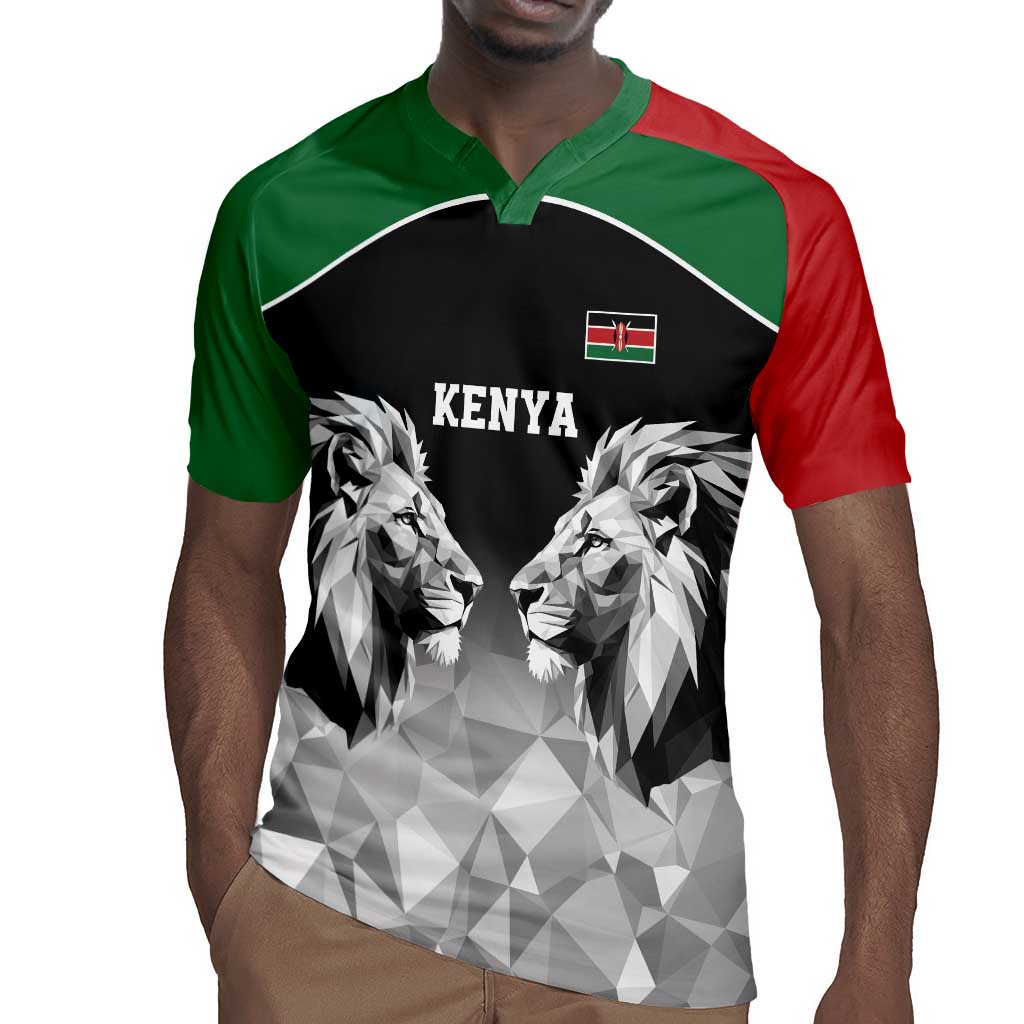 Custom Rugby Africa Kenya Rugby Jersey Black Kenyan 22-23 Motif - African Pride