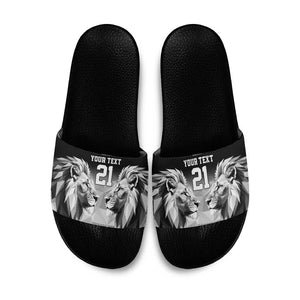 Custom Rugby Africa Kenya Slide Sandals Black Kenyan 22-23 Motif