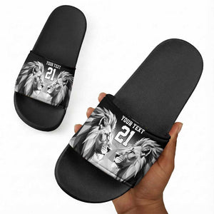 Custom Rugby Africa Kenya Slide Sandals Black Kenyan 22-23 Motif