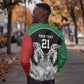 Custom Rugby Africa Kenya Sweatshirt Black Kenyan 22-23 Motif - African Pride