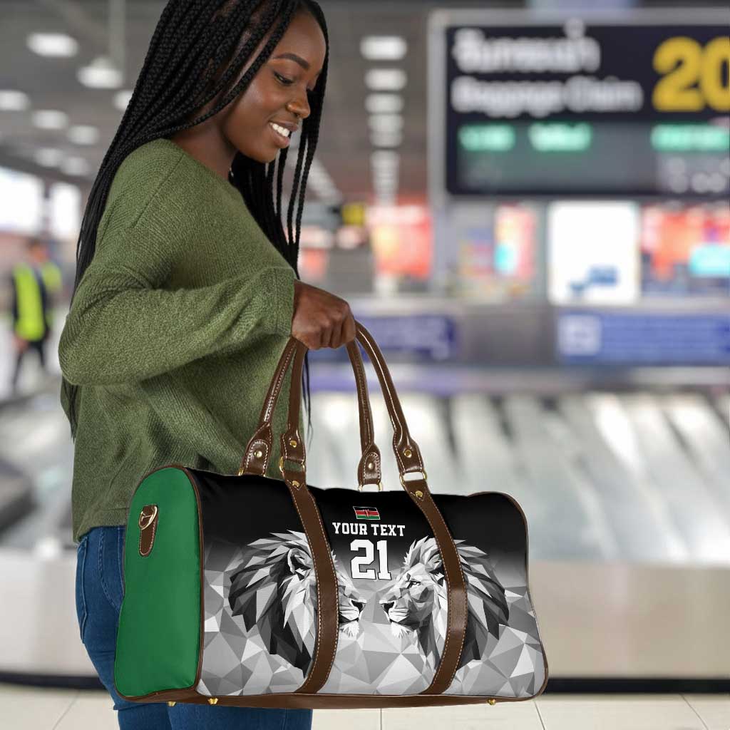 Custom Rugby Africa Kenya Travel Bag Black Kenyan 22-23 Motif