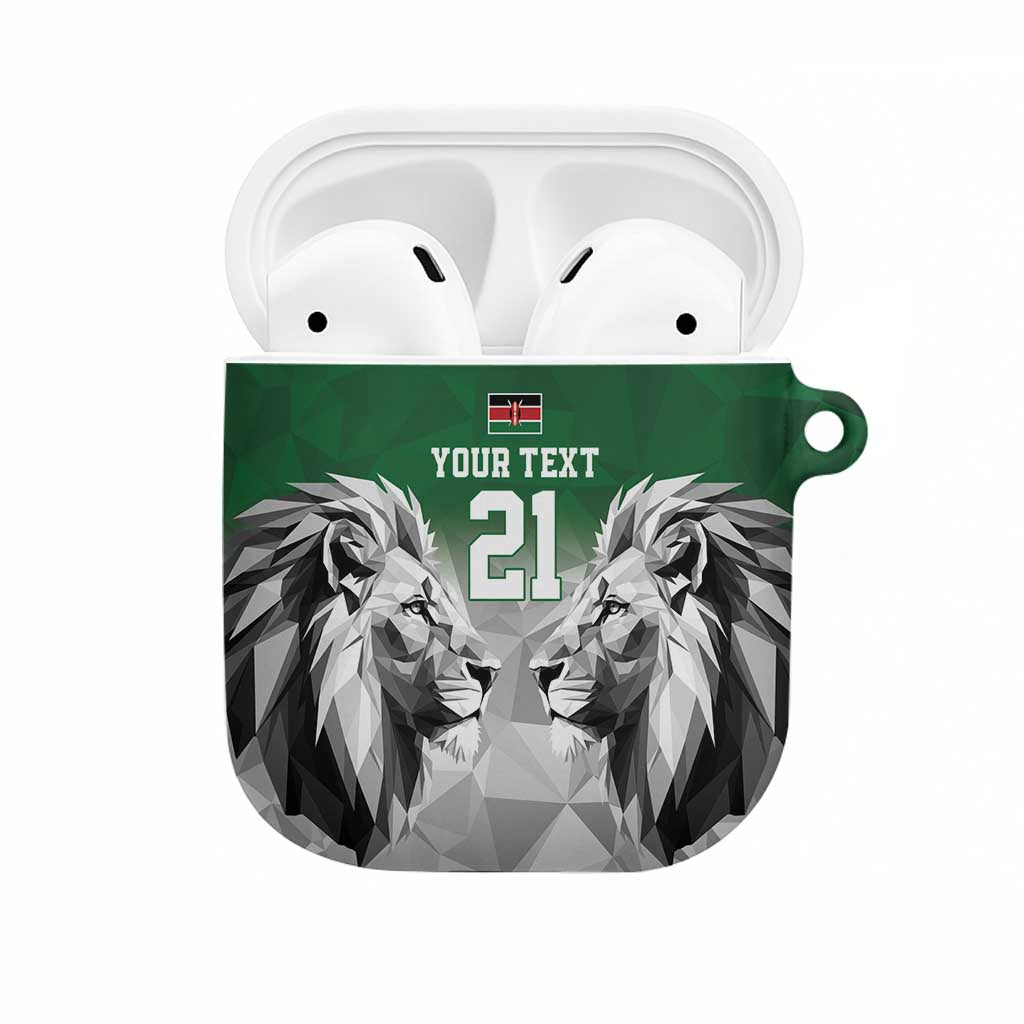Custom Rugby Africa Kenya AirPods Case Green Kenyan 22-23 Motif