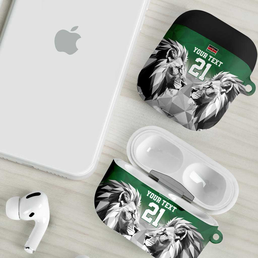 Custom Rugby Africa Kenya AirPods Case Green Kenyan 22-23 Motif