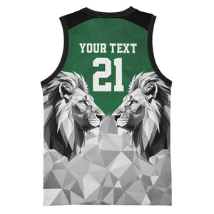 Custom Rugby Africa Kenya Basketball Jersey Green Kenyan 22-23 Motif LT9