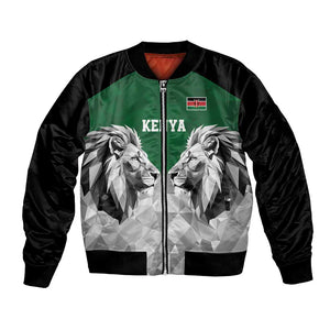Custom Rugby Africa Kenya Bomber Jacket Green Kenyan 22-23 Motif - African Pride