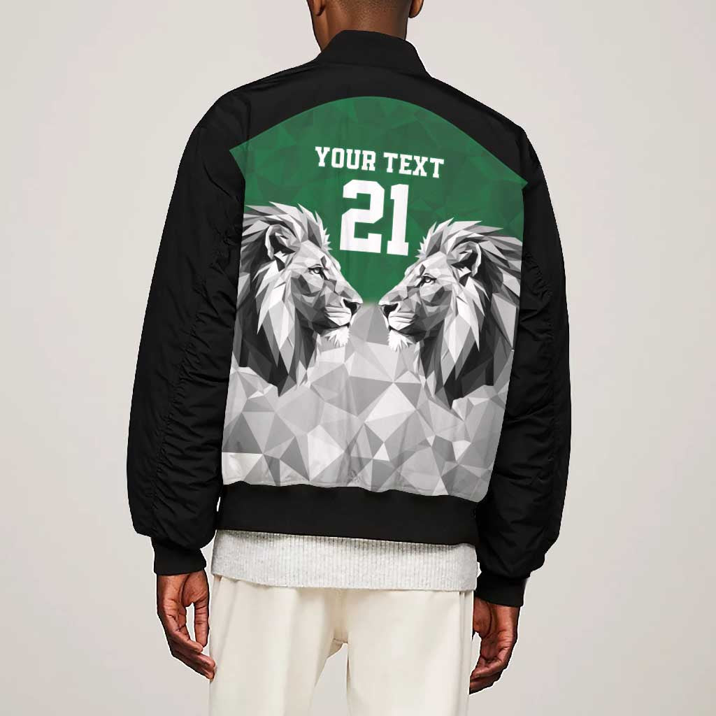 Custom Rugby Africa Kenya Bomber Jacket Green Kenyan 22-23 Motif - African Pride