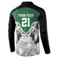 Custom Rugby Africa Kenya Button Sweatshirt Green Kenyan 22-23 Motif