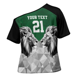 Custom Rugby Africa Kenya Cross Shoulder Shirt Green Kenyan 22-23 Motif