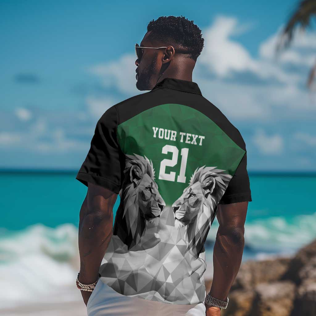 Custom Rugby Africa Kenya Hawaiian Shirt Green Kenyan 22-23 Motif - African Pride