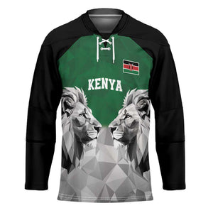Custom Rugby Africa Kenya Hockey Jersey Green Kenyan 22-23 Motif