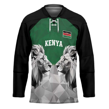 Custom Rugby Africa Kenya Hockey Jersey Green Kenyan 22-23 Motif