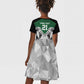Custom Rugby Africa Kenya Kid Short Sleeve Dress Green Kenyan 22-23 Motif - African Pride