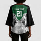 Custom Rugby Africa Kenya Kimono Sleeve Blouse Green Kenyan 22-23 Motif