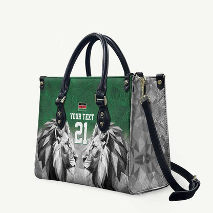 Custom Rugby Africa Kenya Leather Bag Green Kenyan 22-23 Motif
