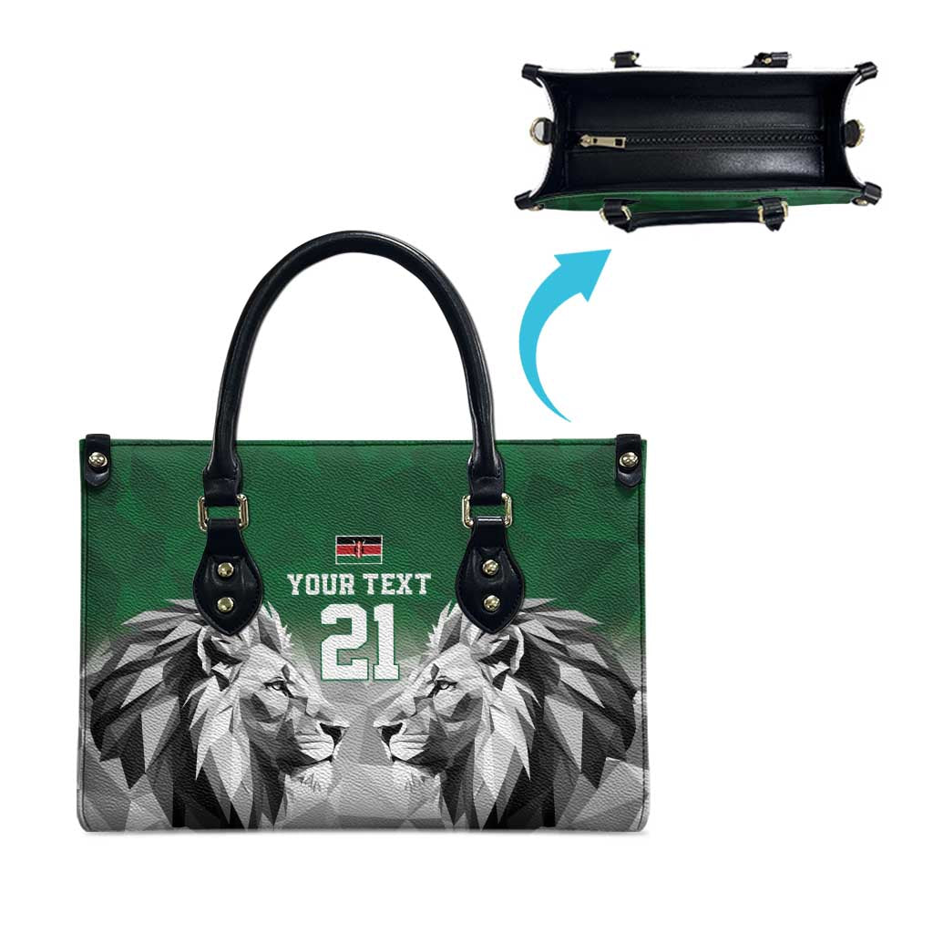 Custom Rugby Africa Kenya Leather Bag Green Kenyan 22-23 Motif